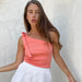 Color-Cotton Linen White Lantern Sleeve V neck Top Shorts Summer Women Clothing Two Piece Set-Fancey Boutique