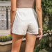 Color-Casual Summer Pants Solid Color Pocket Lace-up Shorts for Women-Fancey Boutique