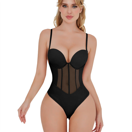 Color-Detachable Small Shoulder Strap One Piece Corset Hip Shaping Slimming Clothes Waist Shaping Tight Belly Trimming Corset-Fancey Boutique