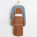 Color-Street Hipster Lamb Wool Coat Winter Denim Stitching Hooded Thickened Long Cotton Coat-Fancey Boutique