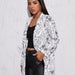 Color-White head of human-Popular Women Clothing Autumn Winter Printed Casual Small Blazer for Women-Fancey Boutique