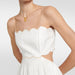 Color-【MOQ-5 packs】 Scallop Shaped Trim Breathable Dress Simple Jacquard Quite Wide Slim Dress-Fancey Boutique