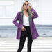 Color-Women Clothing Casual Waist Tight Double Zipper Contrast Color Coat Mid Length Long Sleeve Hood Windbreaker Explosion-Fancey Boutique