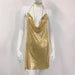 Color-Gold-Metallic Coated fabric Women Clothing Metal Sequ Dress Sexy Sweet Spicy Dress Rhinestone Cami Dress Women-Fancey Boutique