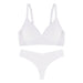 Color-White-Seamless Comfort Underwear Women Wireless Soft Support Jelly Stick Small Breast Size Exaggerating Bra U Back Sexy Bra Set-Fancey Boutique