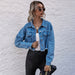 Color-Women Clothing Loose Short Denim Coat Autumn Winter-Fancey Boutique