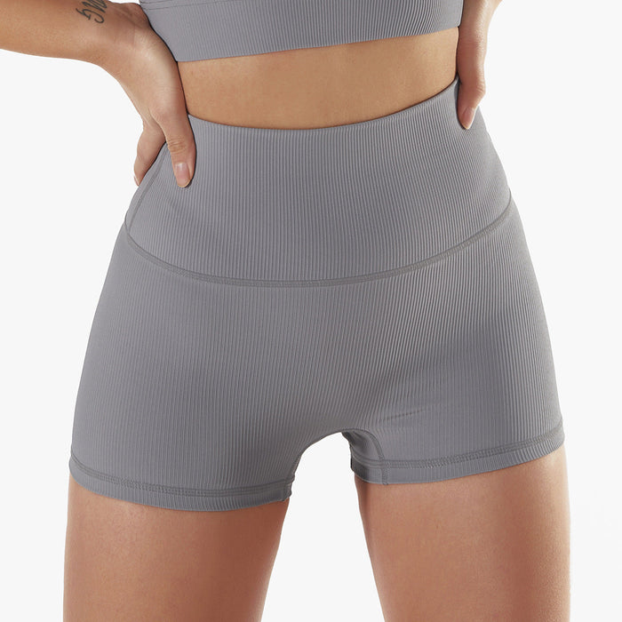 Color-Extremely Gray-New Belly Contracting Sports Fitness Shorts Hip Lifting Nude Yoga Pants Women High Waist Slim Sports Tights-Fancey Boutique