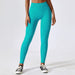Color-Tiffany Blue-Thread Hip Lift Belly Shaping Seamless Yoga Pants Running Quick Drying Sports Tights High Waist Fitness Pants Women-Fancey Boutique