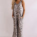 Color-Brown-Summer Women Streetwear Leopard Print Sleeveless Loose Women Jumpsuit-Fancey Boutique