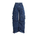 Color-Multi Bag Wide Leg Jeans Autumn Winter Fashionable Cargo Pants Hip Hop Cool Series Trousers-Fancey Boutique