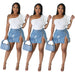 Color-Women Sexy Slim Fit Ripped Pocket Denim Skirt Hip Skirt Nightclub Skirt-Fancey Boutique