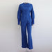 Color-Blue-Solid Color Hoodie sets Round Neck Pullover Top Split Straight Pants Casual Two Piece sets-Fancey Boutique