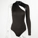 Color-Black-Fall Winter Women Clothing Sexy Backless Halter Long Sleeve Tight Bodysuit Women Bodysuit-Fancey Boutique
