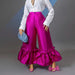 Color-High Waist Loose Design Ruffles Wide Leg Bell Bottoms High Waist Flare Pants-Fancey Boutique