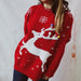 Color-Autumn Winter Deer Snowflake Jacquard Colorful Ball Christmas Sweater Round Neck Knitted Pullover-Fancey Boutique