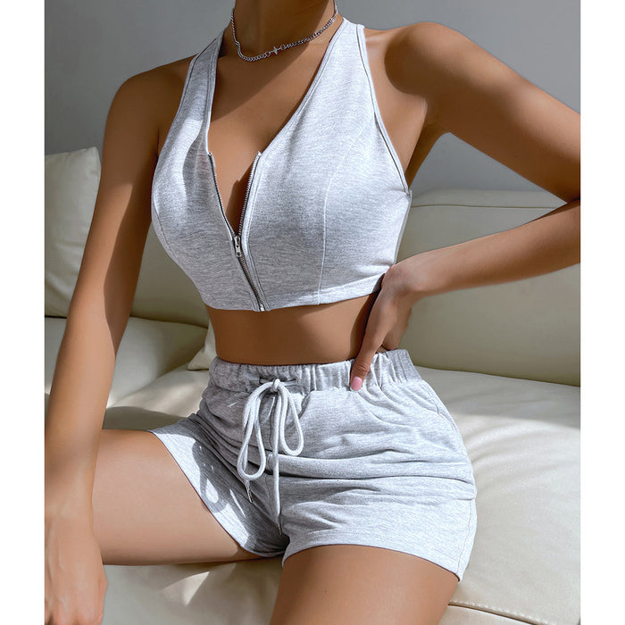 Color-Sports Suit Spring Summer Casual Operation Women Short-Fancey Boutique