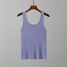 Color-Blue-Spring Summer Outerwear Camisole Women Top Slim Bottoming Ice Silk Sweater Inner Wear-Fancey Boutique