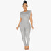 Color-Silver-Fashionable Sexy Sleeveless Jumpsuits for Women without Belt Women-Fancey Boutique