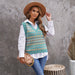 Color-winter Sweater Vest Women Casual Loose V-neck Pullover-Fancey Boutique