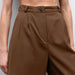 Color-Brown Casual Card High Waist Loose Slimming Trousers Summer Straight Pants-Fancey Boutique