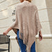 Color-Autumn Winter Shawl Cape Knitwear Beaded Tassel Sweater Women-Fancey Boutique