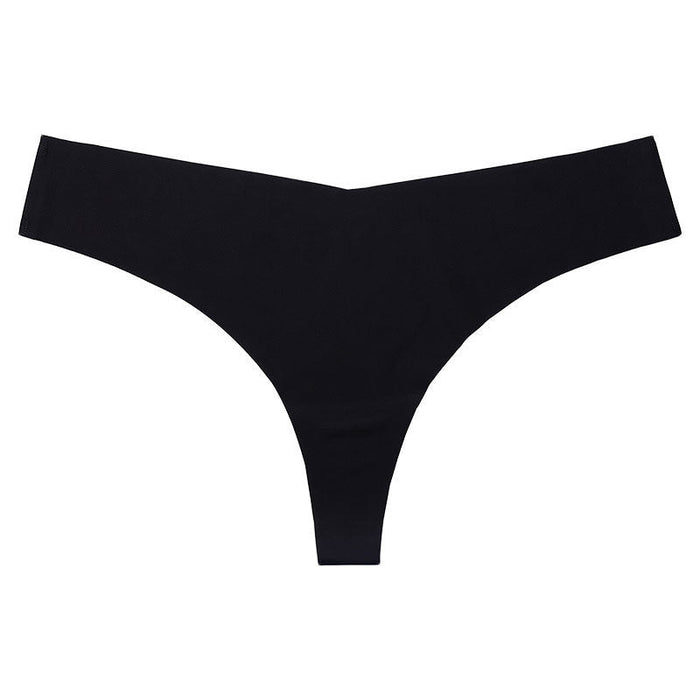 Color-Black-Seamless Underwear One Piece V Shaped Low Waist Sexy High Elastic T Back T Shaped Panties Women-Fancey Boutique