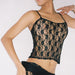 Color-Sexy Lace See through Top Women Clothing Summer Slim Fit Sexy Small Sling Vest Women-Fancey Boutique