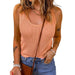 Color-Pink-Women Clothing Spring Autumn Vest Comfort Casual Solid Color U Neck T shirt Women-Fancey Boutique