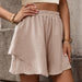 Color-Summer High Waist Solid Color Layered Women Shorts-Fancey Boutique