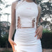 Color-Fresh Girl Sense Lace Irregular Asymmetric Hollow Out Cutout Out Lace Up Design Bow Sleeveless Slim Vest-Fancey Boutique