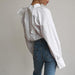 Color-White-Fall Bowknot Shirt Women French Turtleneck Stand Collar Niche Women White Shirt Top-Fancey Boutique