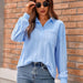 Color-Autumn Winter Women Clothing Casual Solid Color Polo Collar Loose Long Sleeve Trend Knitting Top-Fancey Boutique