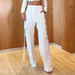 Color-Women Suit Round Neck Long Sleeve Top Casual Working Pants Two Piece Set-Fancey Boutique