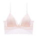 Color-Pink-Lace Sexy U Shaped Bare Back Underwear Women Ultra Thin Wireless Triangle Cup Bra-Fancey Boutique