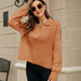 Color-Collared Autumn Winter Sweater Women Casual Loose Lazy Pullover Base Knitwear Niche Top-Fancey Boutique