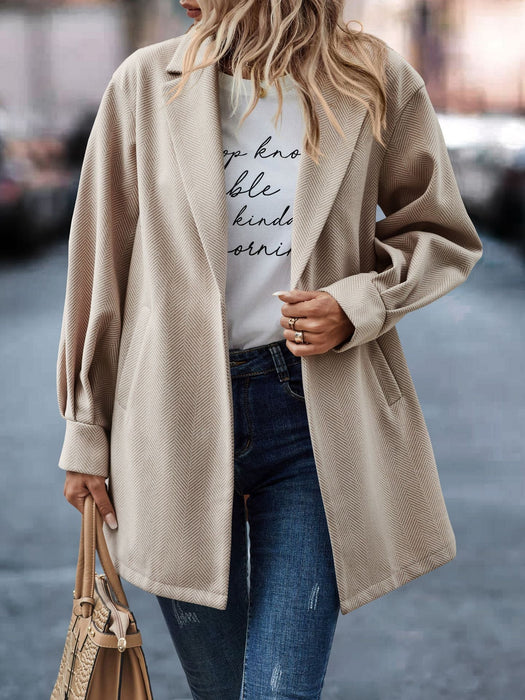 Color-Fall Winter Collar Long Long Sleeve Women Coat-Fancey Boutique