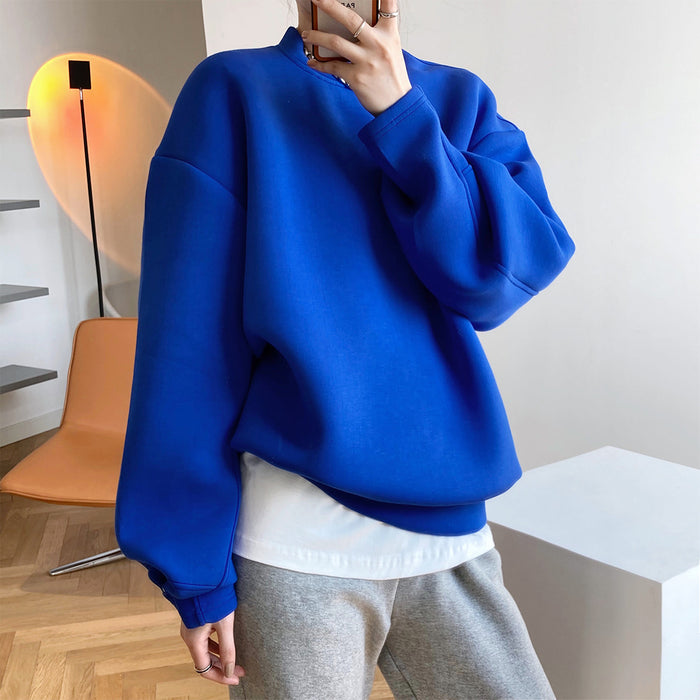 Color-Fashionable Memory Cotton Sweater Women Spring Autumn Thin Design Loose Idle Air Layer Top-Fancey Boutique