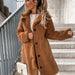 Color-Fall Winter Women Clothes Furry Long Sleeve Collared Women Plush Top Large Coat-Fancey Boutique