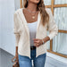 Color-White-Women Knitwear Autumn Winter Solid Color Hooded Cable-Knit Sweater Women Cardigan-Fancey Boutique