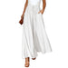 Color-White-Summer Tied High Waist Wide Leg Pants Women Loose Casual Pants-Fancey Boutique