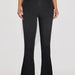 Color-Black-Women Wear High Waist Double Button Slim Jeans Bootcut Trousers-Fancey Boutique