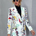 Color-White-Popular Women Clothing Autumn Winter Printed Casual Small Blazer for Women-Fancey Boutique