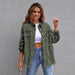 Color-Army Green-Arrival Multicolor MidLength Ripped Loose Denim Jacket Women Jacket Women-Fancey Boutique
