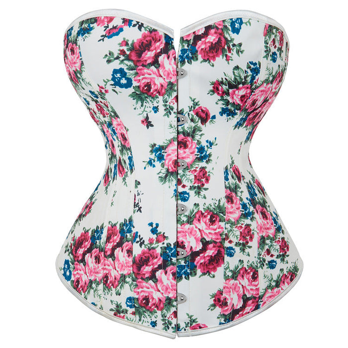 Color-Rose-Rose Pattern Belly Shaping Corset Sexy Corset-Fancey Boutique