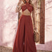 Color-Summer Solid Color Sexy Halter Chest Wrap Casual Wide-Leg Trousers Two-Piece Set-Fancey Boutique