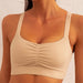 Color-Oat Milk Color-Sports Underwear Wide Shoulder Strap Cross Beauty Back Yoga Bra Shockproof Running Pilates Training Workout Clothes-Fancey Boutique