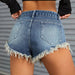 Color-Women Burr Baggy Denim Shorts-Fancey Boutique