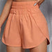 Color-Orange-Spring Summer Ladies High Waist Elastic Loose Sports Casual Women Shorts-Fancey Boutique
