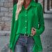 Color-Fall Winter Solid Color Women's Clothing Shirt Collar Long Hem Irregular Asymmetric Shirt Women-Fancey Boutique