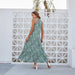 Color-Floral Midi Irregular Asymmetric Ruffled Sexy Strap Dress-Fancey Boutique